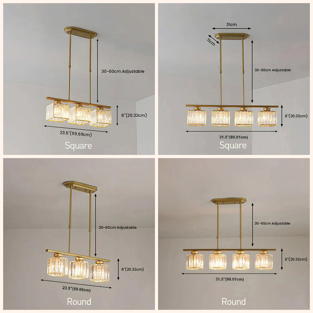 Mollura - Modern Art Deco Glass Pendant Lights for Stylish Kitchens