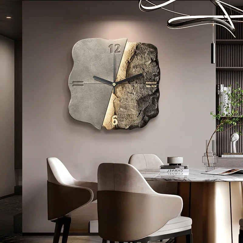 Vistora - Modern Sandstone 3D Quartz Silent Wall Clock Decor