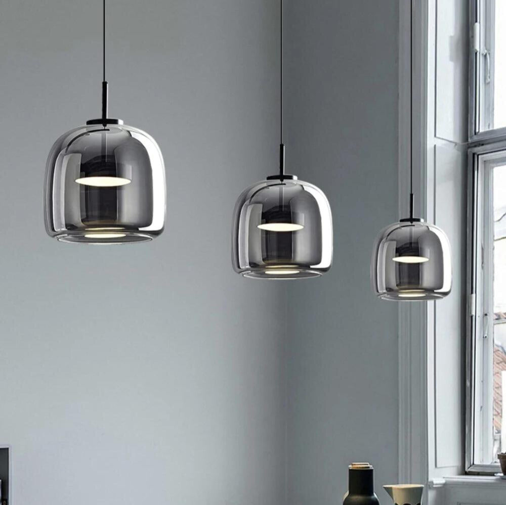 Luxlyn - Nordic Black Glass Pendant Light Modern LED Luxury Home