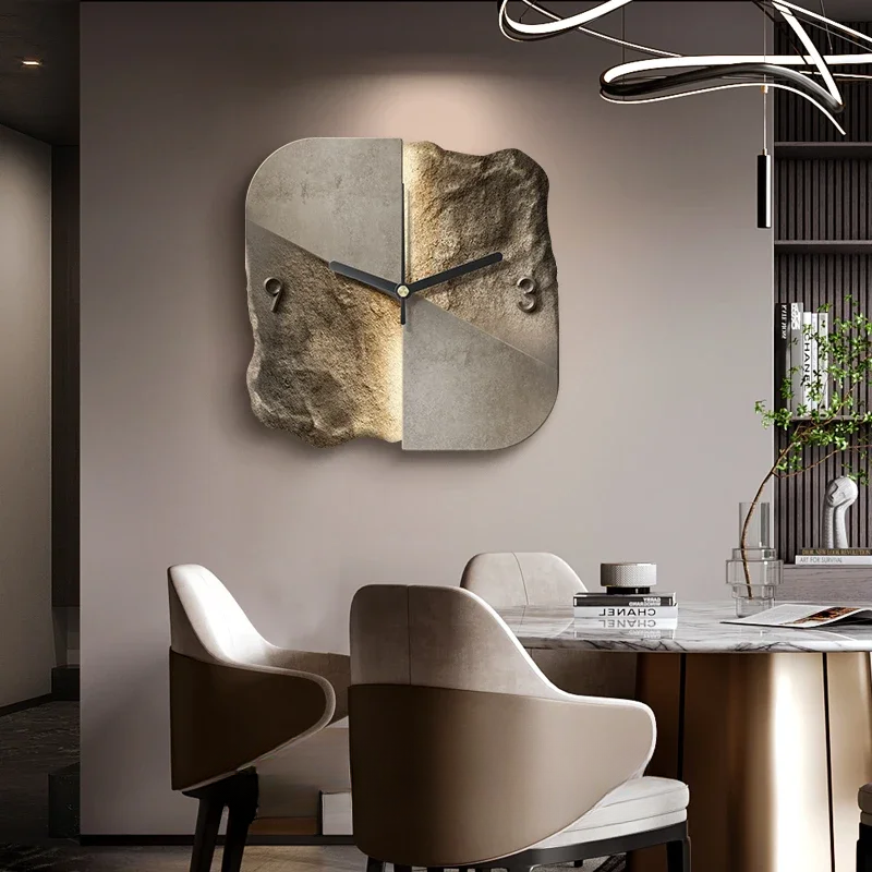 Vistora - Modern Sandstone 3D Quartz Silent Wall Clock Decor