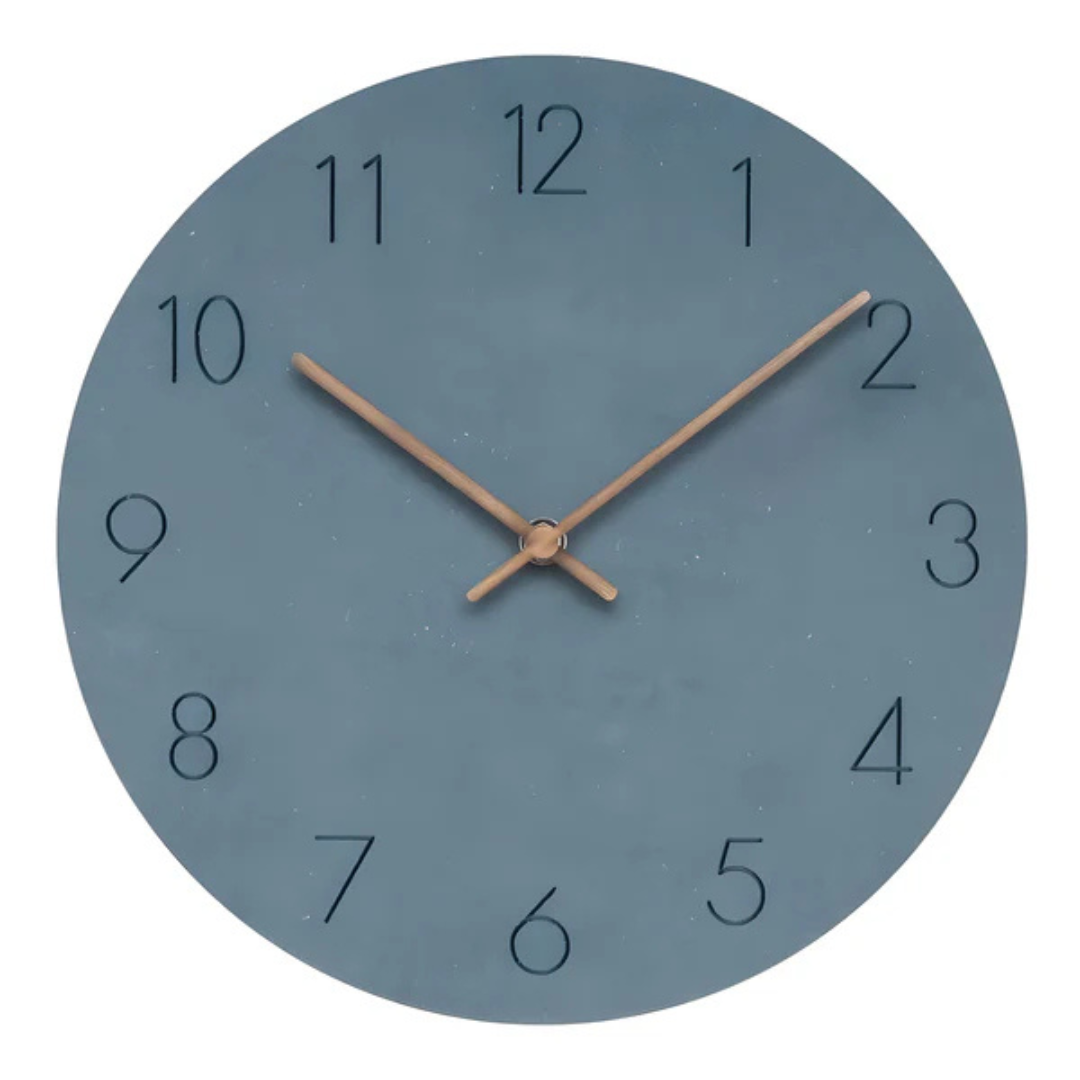 Glissen - Minimalist Wooden Wall Clock Large Silent Movement