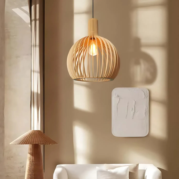 Floraa - Natural Bamboo Pendant Light for Elegant Home Décor Style