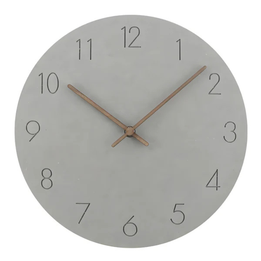 Glissen - Minimalist Wooden Wall Clock Large Silent Movement