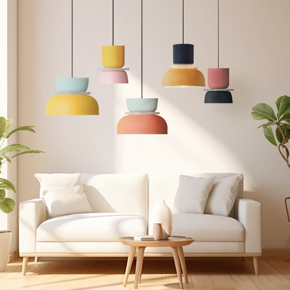 AmbiLoom - Stylish Color Block Nordic Pendant Light for Modern Homes
