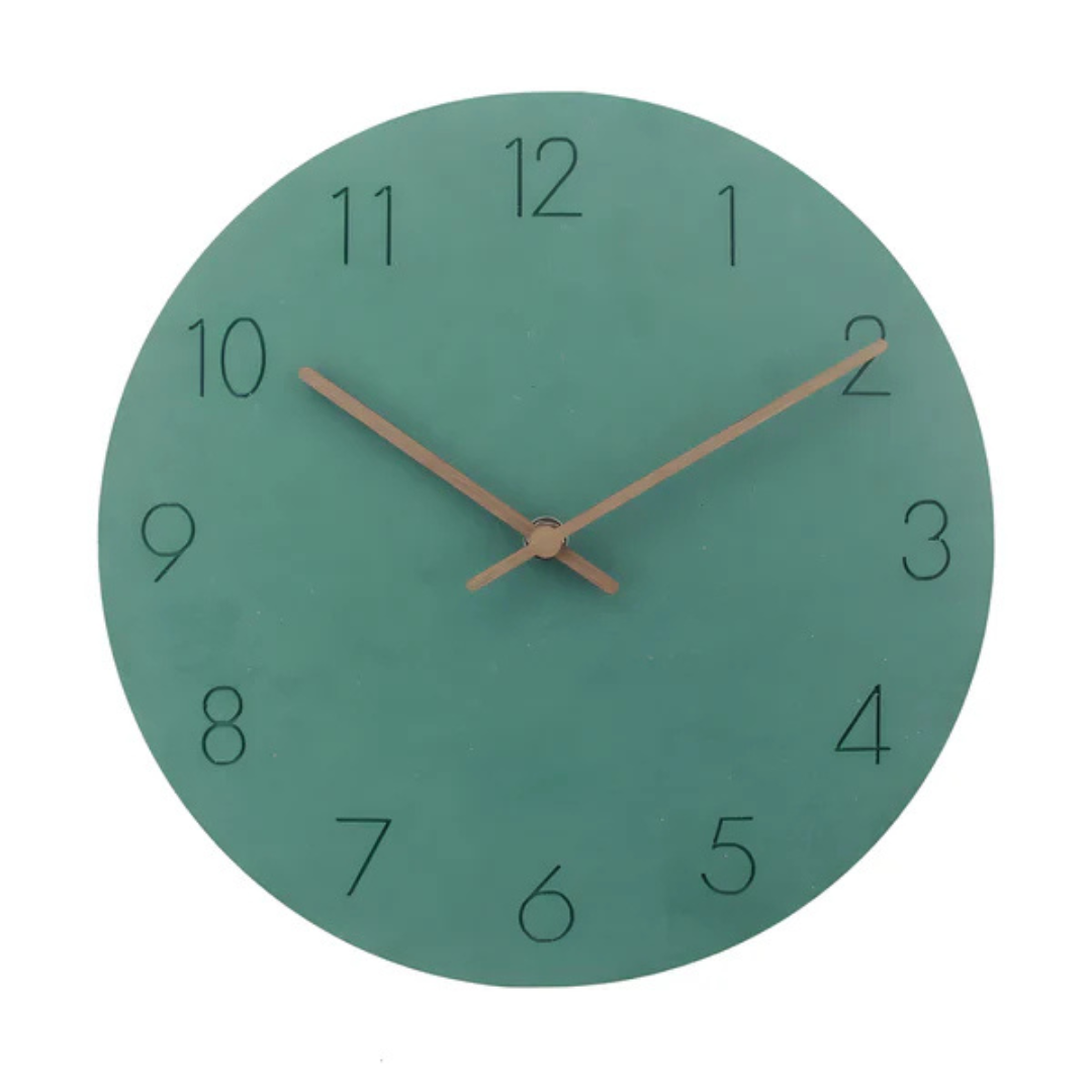 Glissen - Minimalist Wooden Wall Clock Large Silent Movement