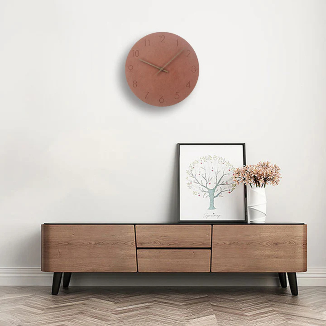 Glissen - Minimalist Wooden Wall Clock Large Silent Movement