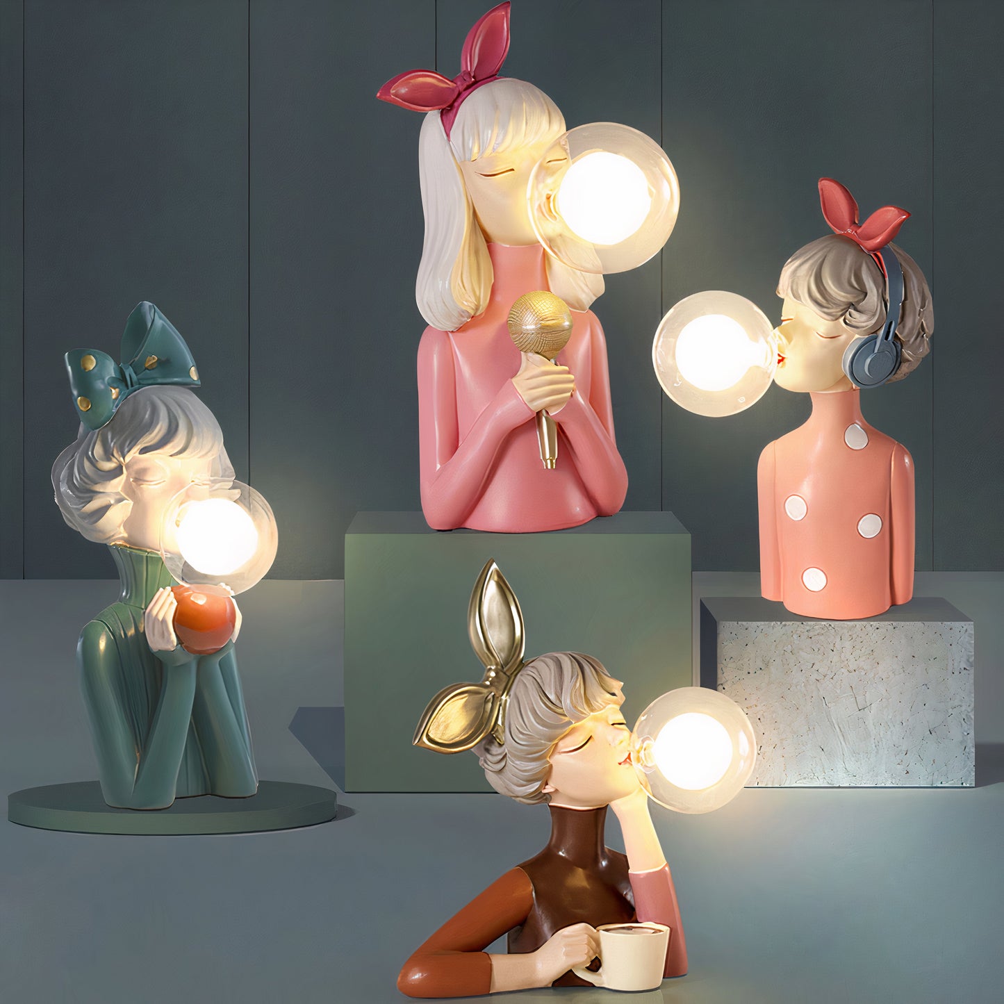 Artevia - Artisan Sisters Table Lamp With Handcrafted Charm