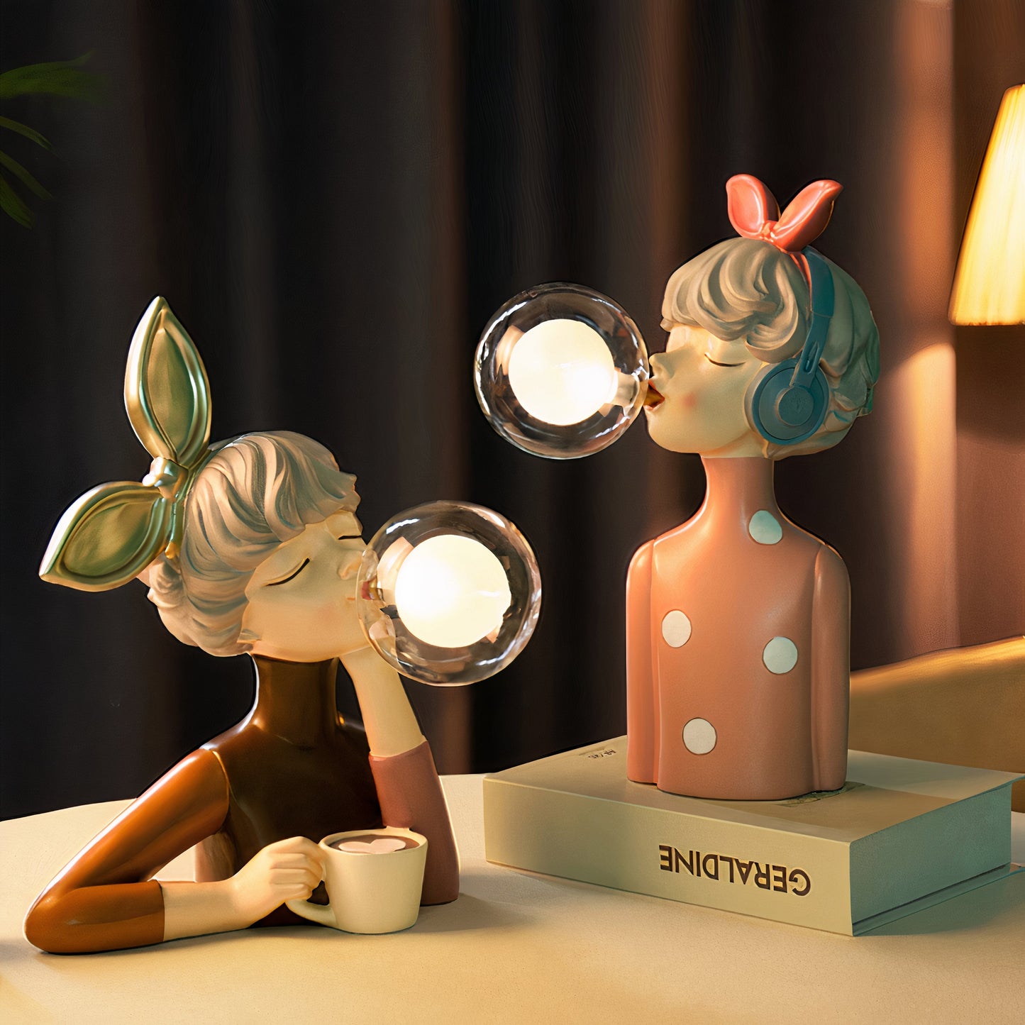 Artevia - Artisan Sisters Table Lamp With Handcrafted Charm