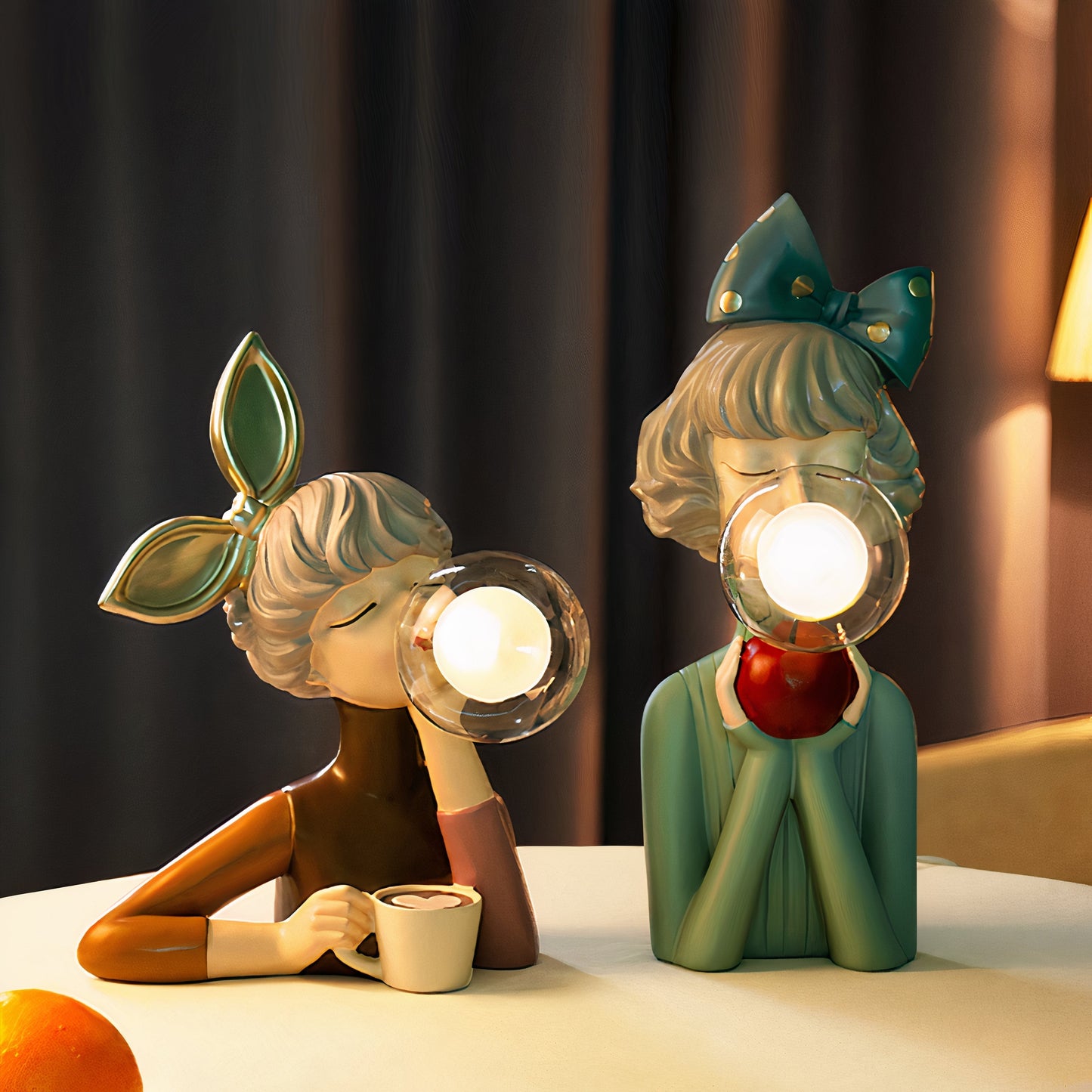 Artevia - Artisan Sisters Table Lamp With Handcrafted Charm