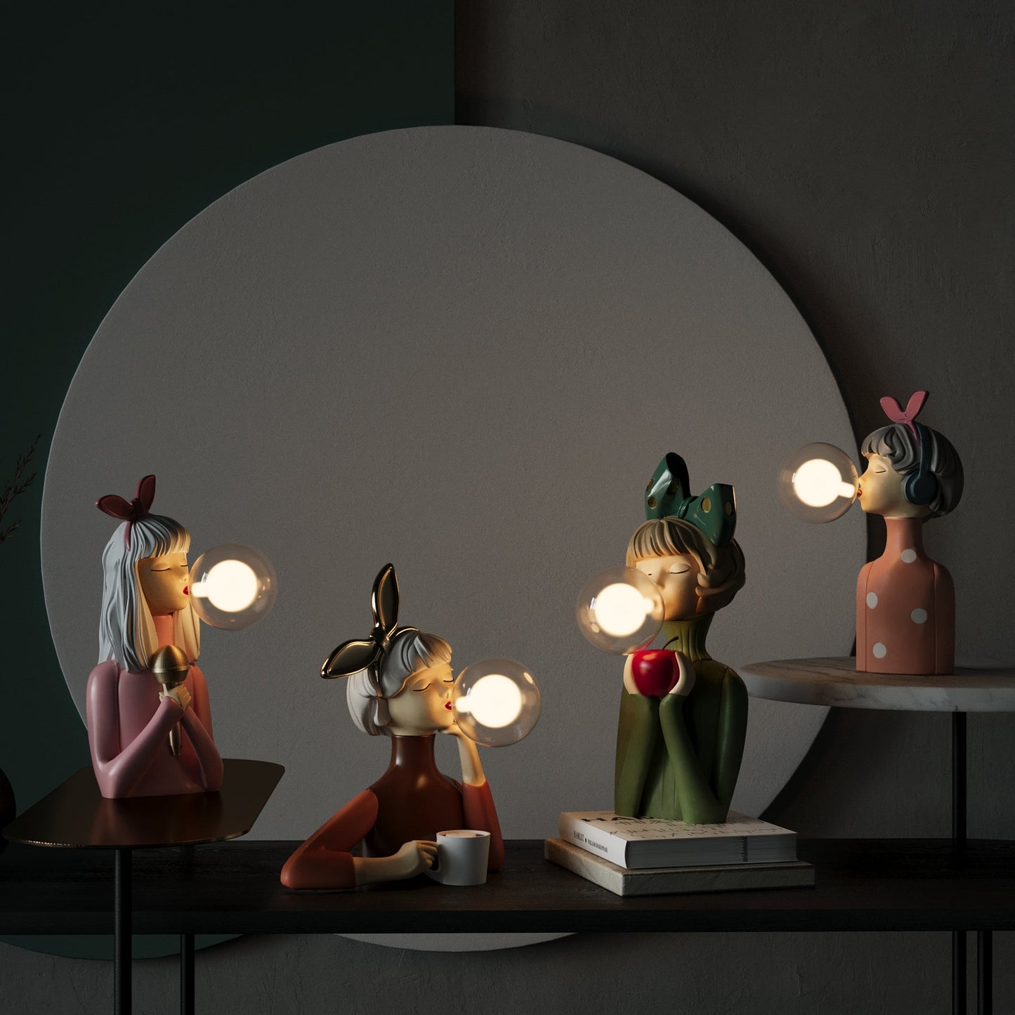 Artevia - Artisan Sisters Table Lamp With Handcrafted Charm