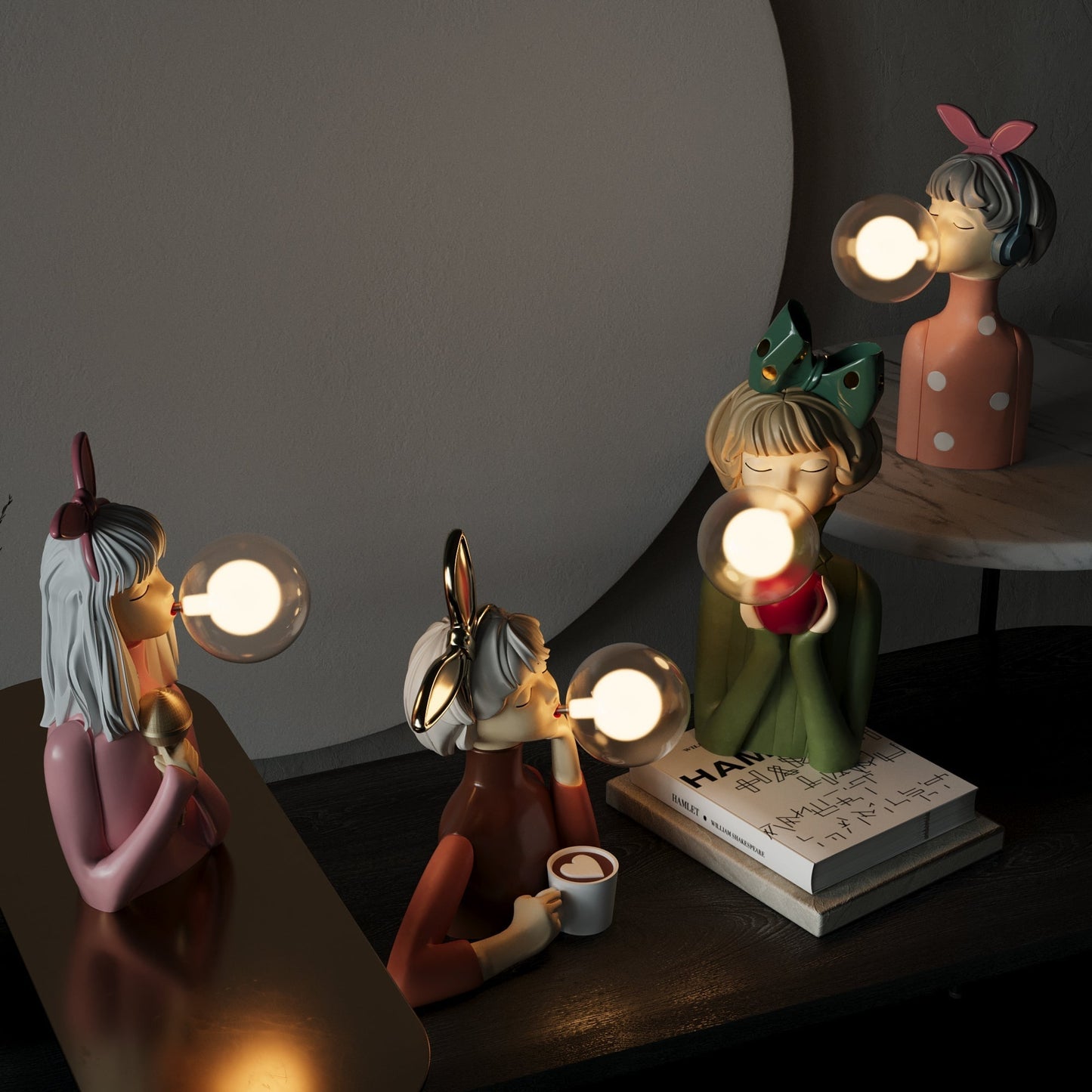 Artevia - Artisan Sisters Table Lamp With Handcrafted Charm
