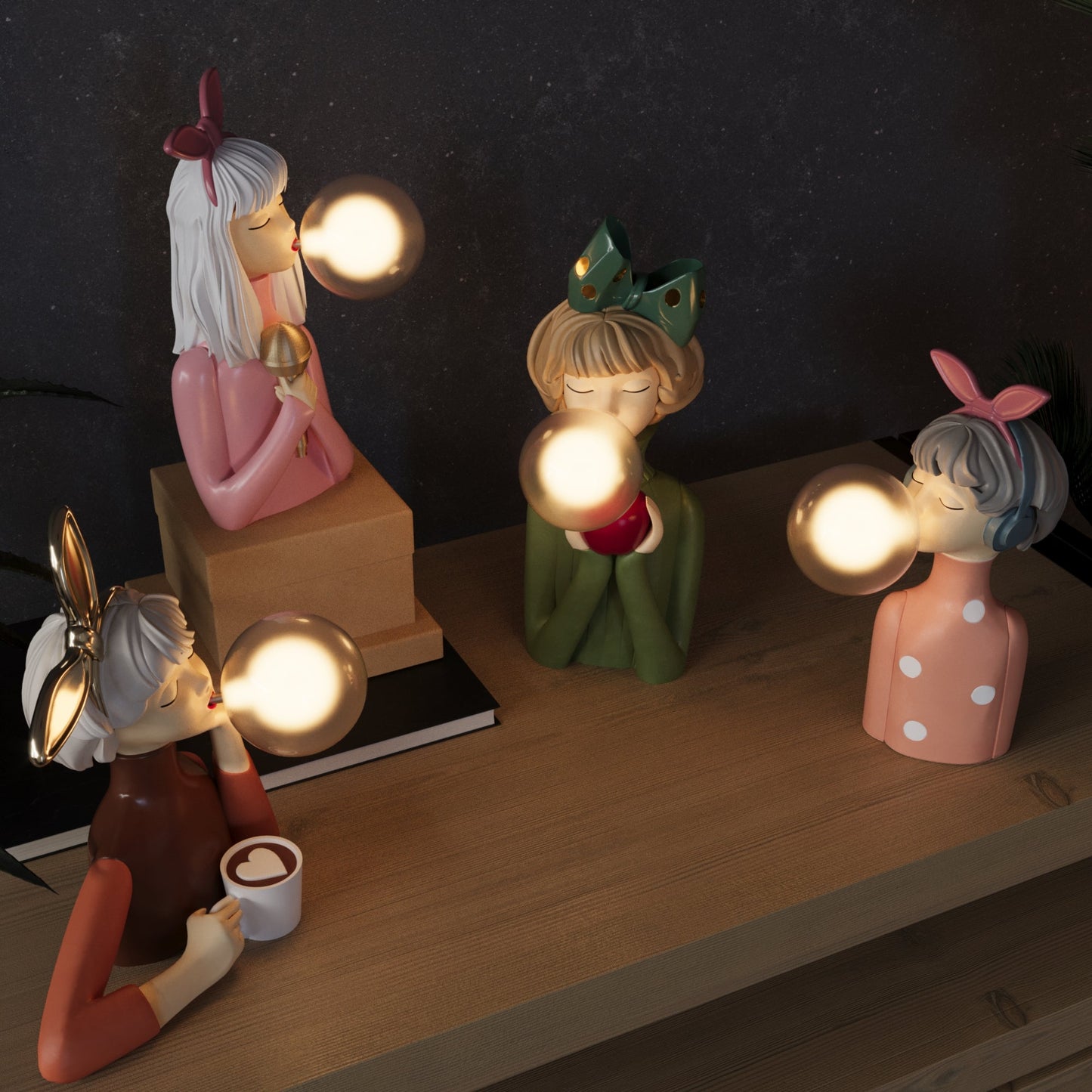 Artevia - Artisan Sisters Table Lamp With Handcrafted Charm