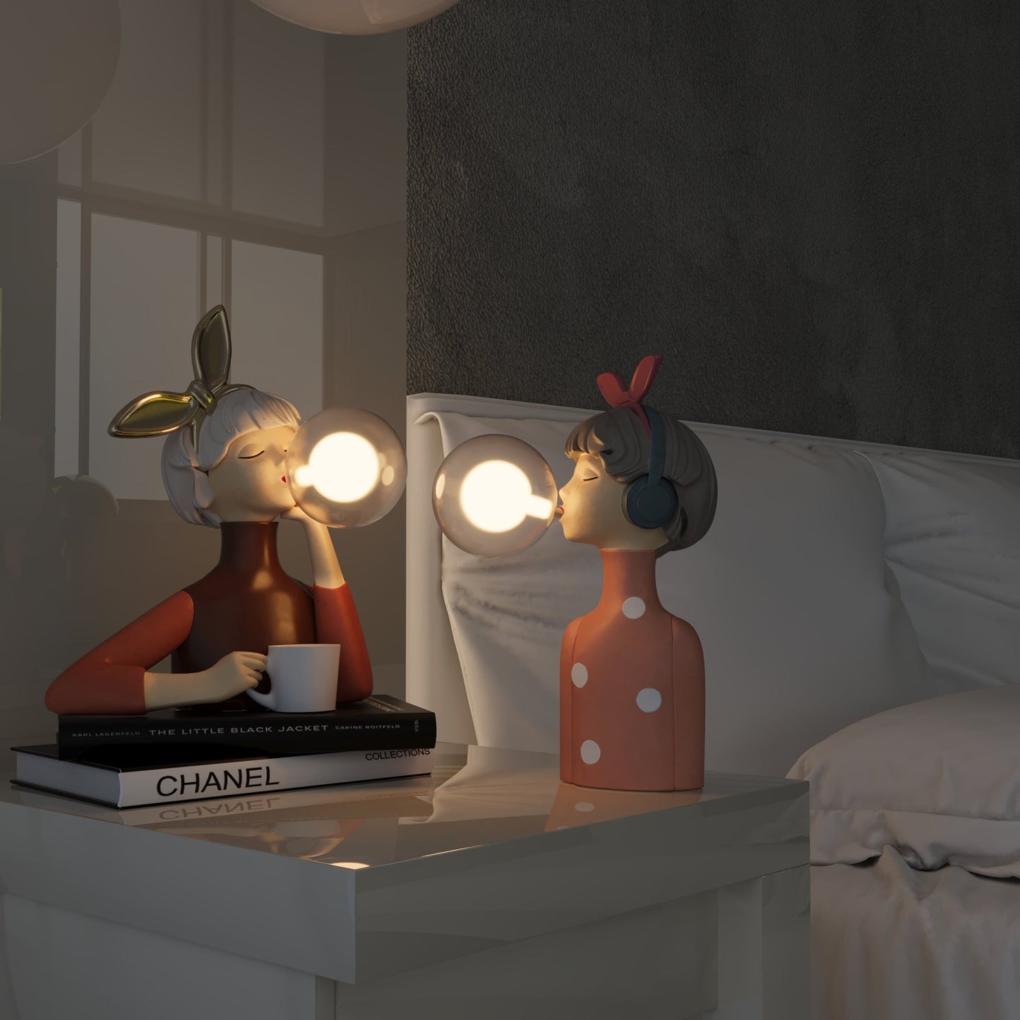 Artevia - Artisan Sisters Table Lamp With Handcrafted Charm