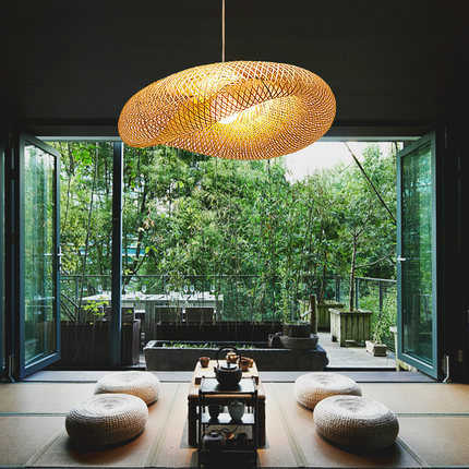 VibeGlo - Stylish Bamboo Hanging Lamp for Modern Interiors