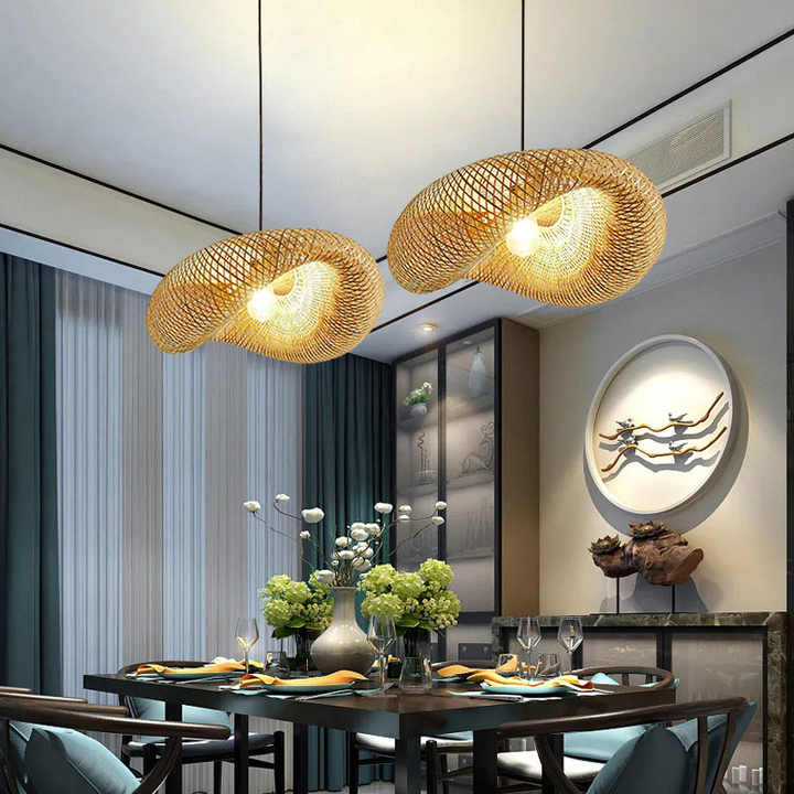 VibeGlo - Stylish Bamboo Hanging Lamp for Modern Interiors