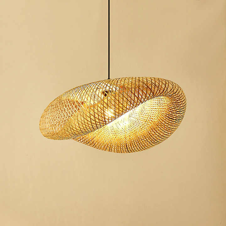 VibeGlo - Stylish Bamboo Hanging Lamp for Modern Interiors