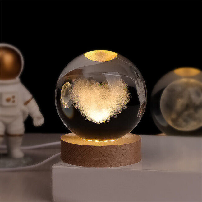 Quiltelis - Luminous Crystal Ball with Planetary Designs for Stargazing
