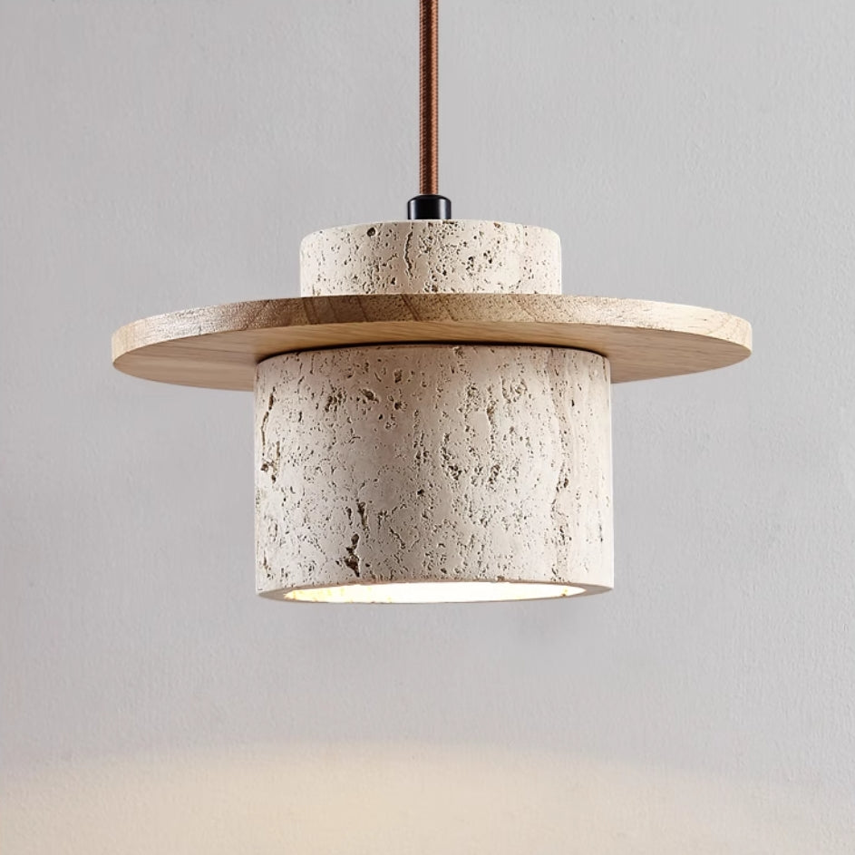 AuraGlo - Stylish Travertine Pendant Light for Modern Interiors
