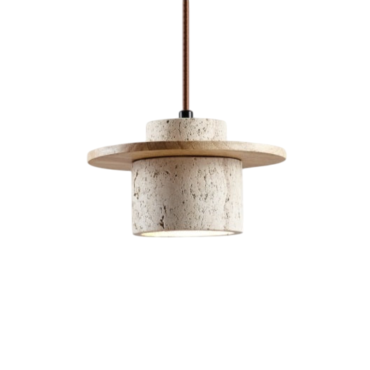AuraGlo - Stylish Travertine Pendant Light for Modern Interiors