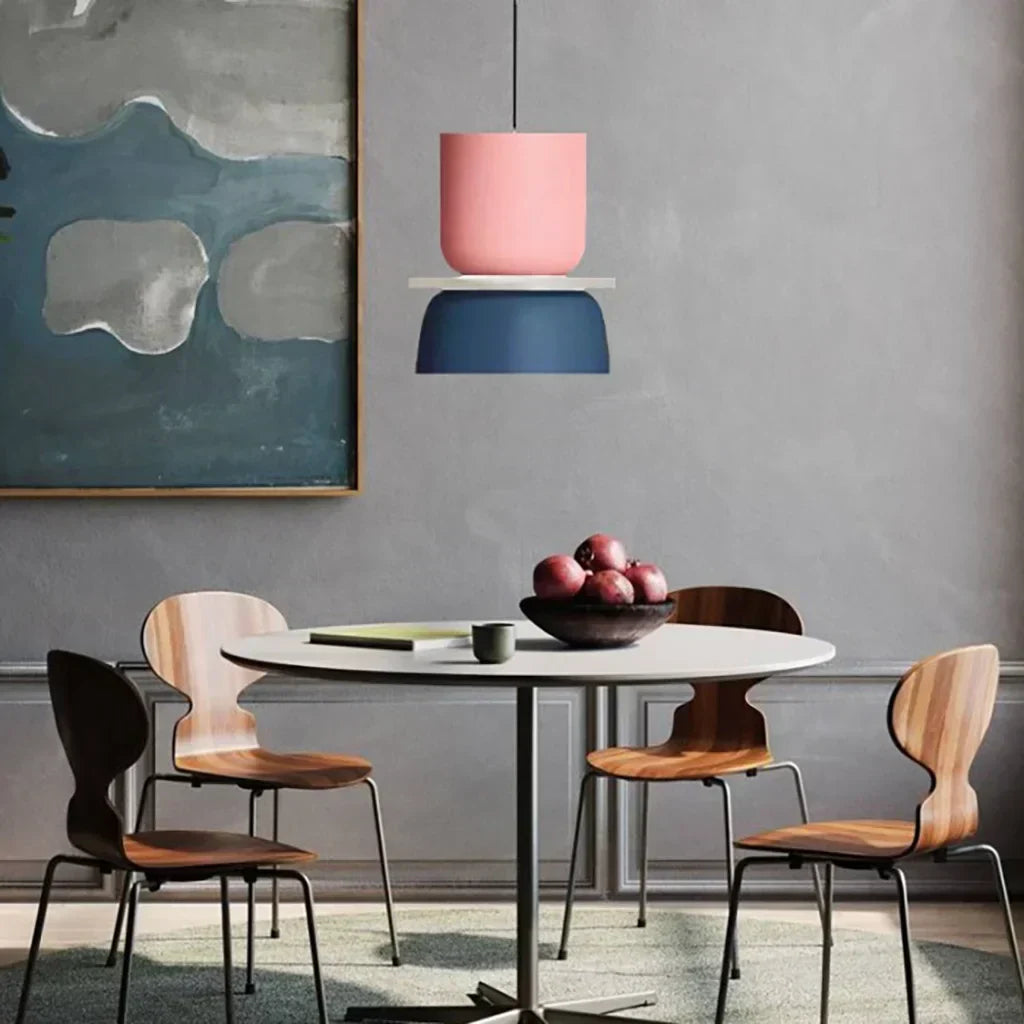 AmbiLoom - Stylish Color Block Nordic Pendant Light for Modern Homes