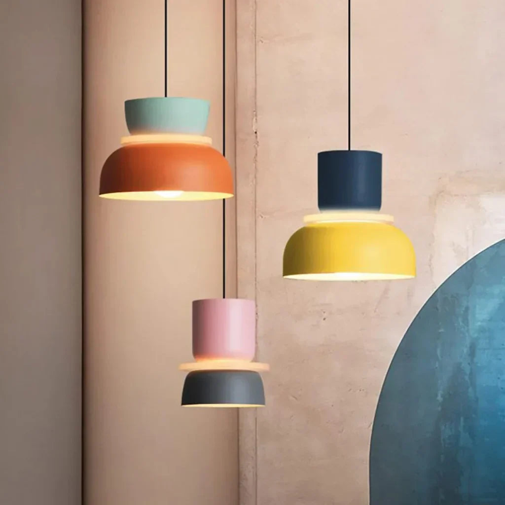 AmbiLoom - Stylish Color Block Nordic Pendant Light for Modern Homes