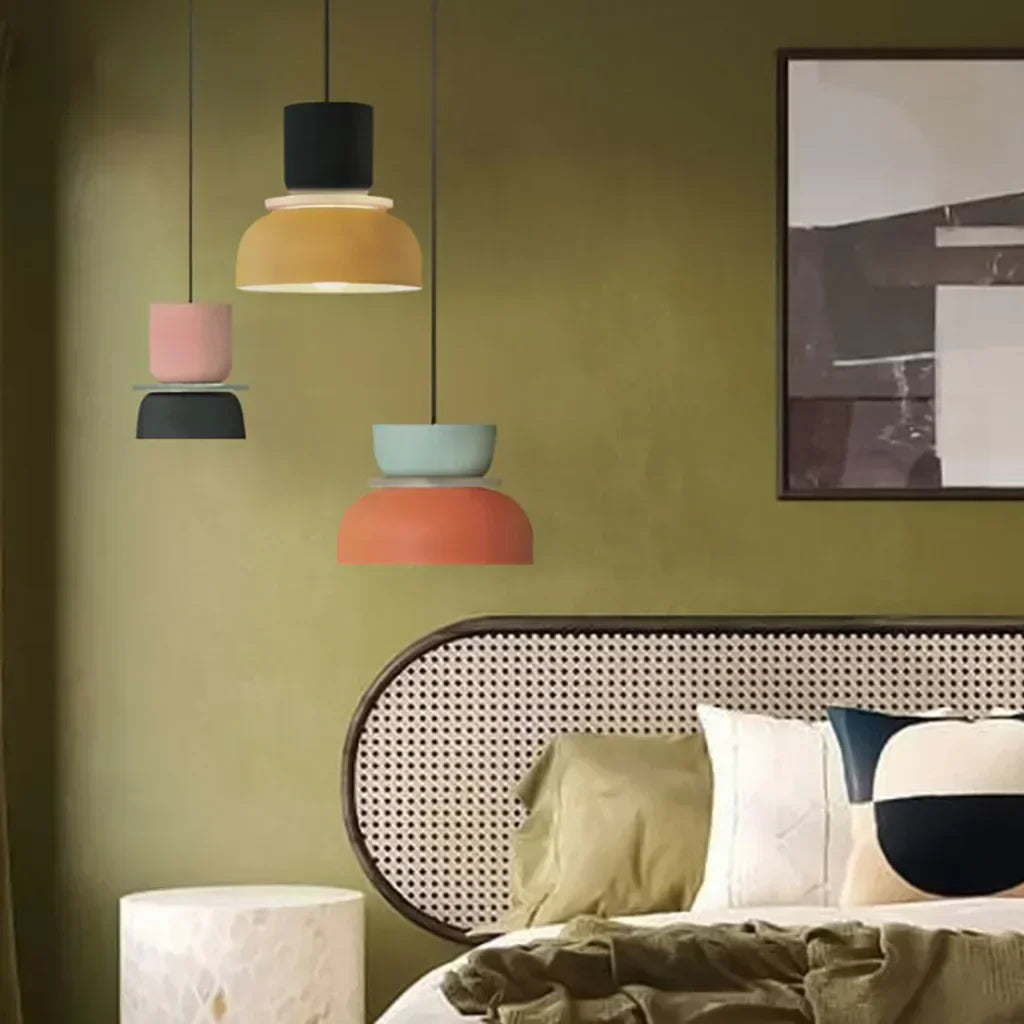 AmbiLoom - Stylish Color Block Nordic Pendant Light for Modern Homes