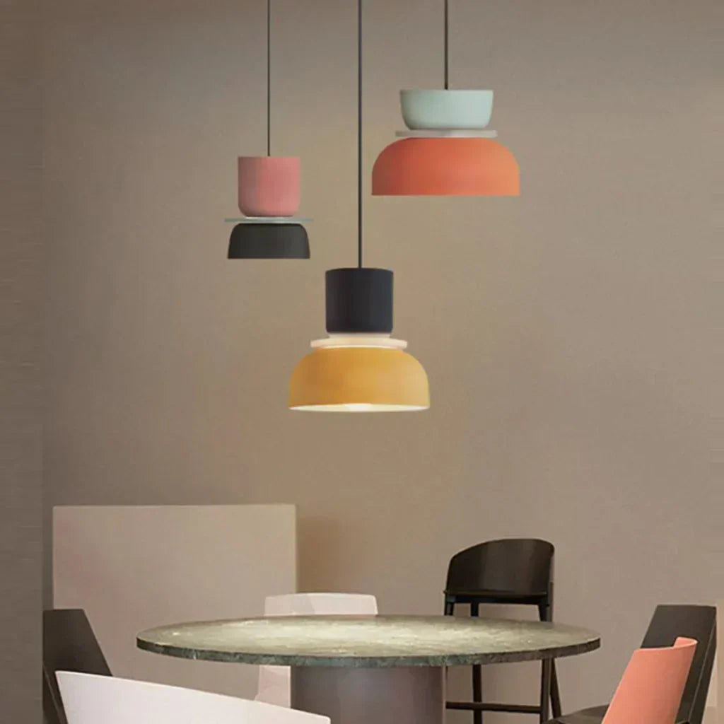 AmbiLoom - Stylish Color Block Nordic Pendant Light for Modern Homes