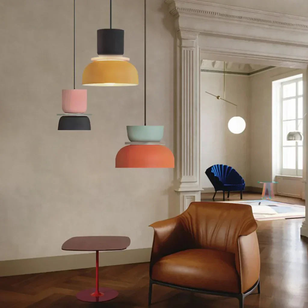 AmbiLoom - Stylish Color Block Nordic Pendant Light for Modern Homes