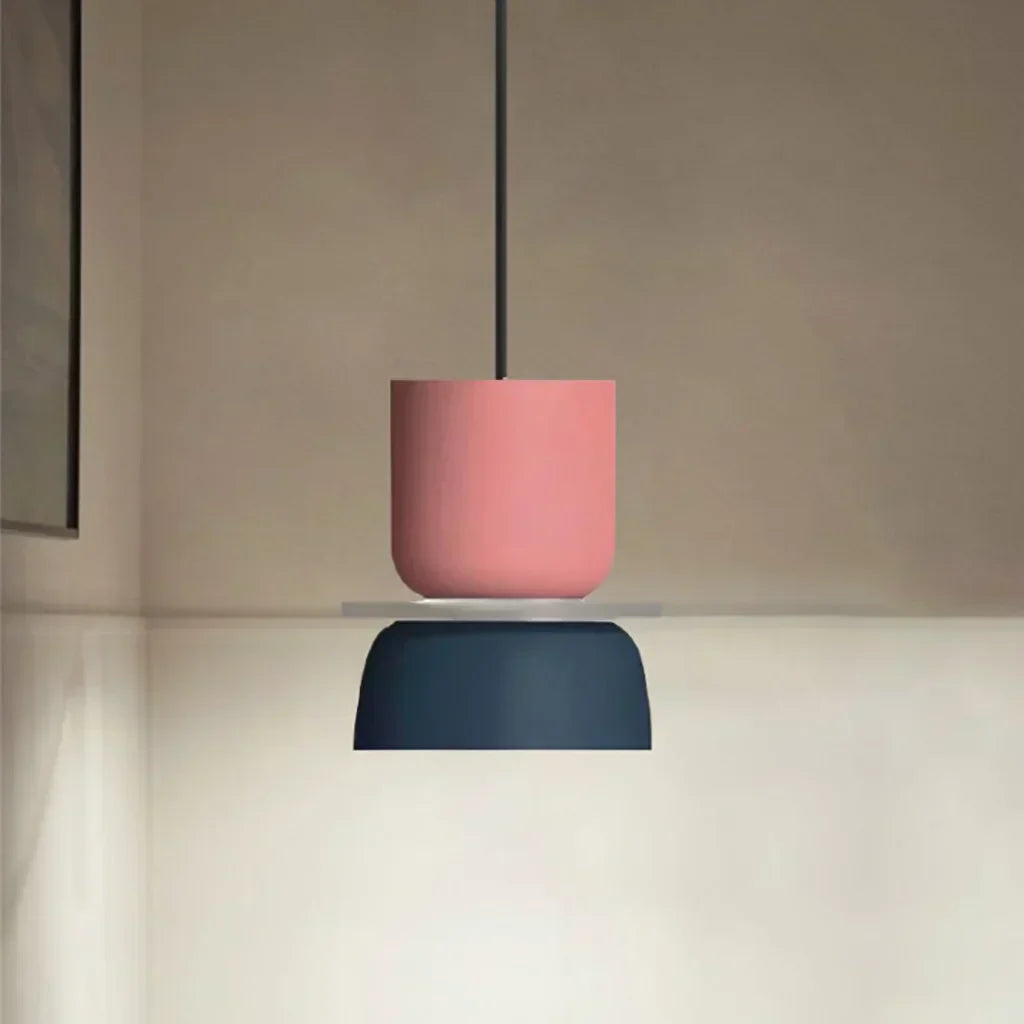 AmbiLoom - Stylish Color Block Nordic Pendant Light for Modern Homes
