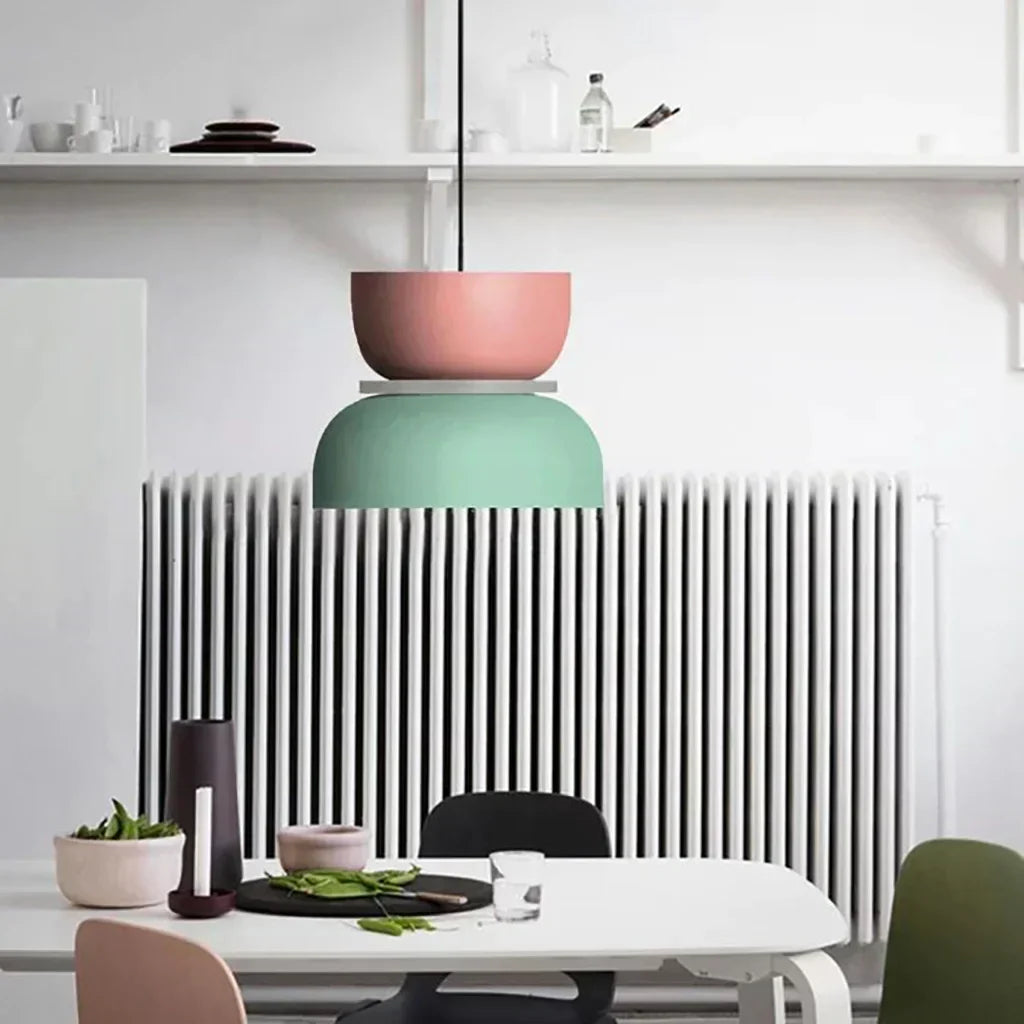 AmbiLoom - Stylish Color Block Nordic Pendant Light for Modern Homes