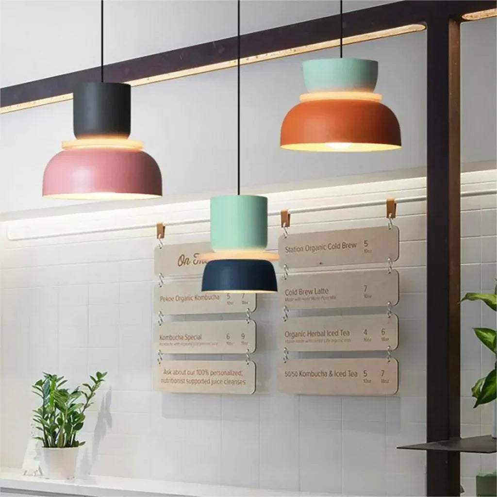 AmbiLoom - Stylish Color Block Nordic Pendant Light for Modern Homes