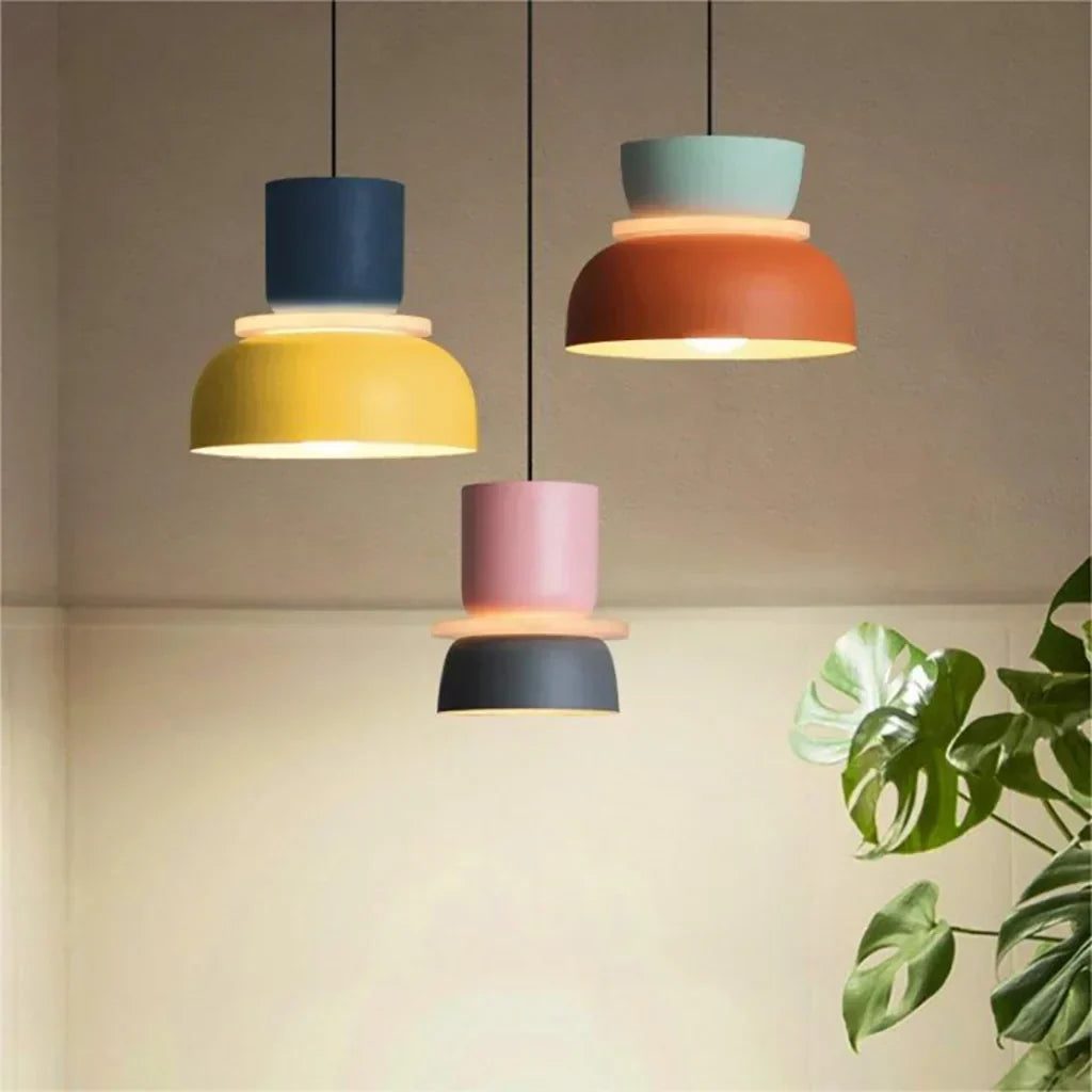 AmbiLoom - Stylish Color Block Nordic Pendant Light for Modern Homes