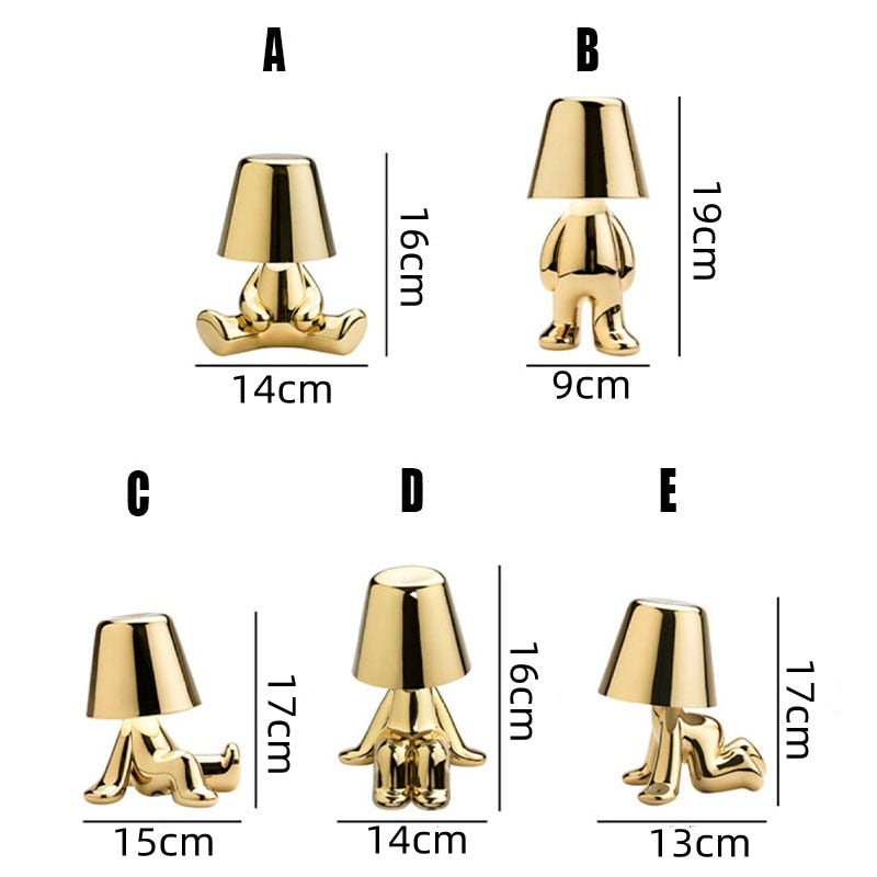 Pathlux - Gold Table Lamp With Warm Soft Light For Modern Home
