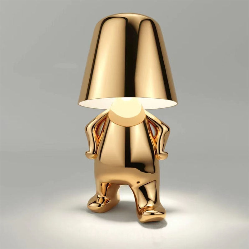 Pathlux - Gold Table Lamp With Warm Soft Light For Modern Home