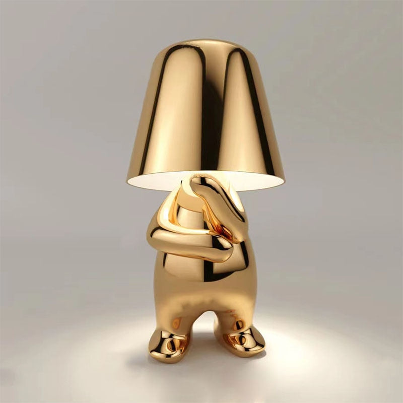 Pathlux - Gold Table Lamp With Warm Soft Light For Modern Home