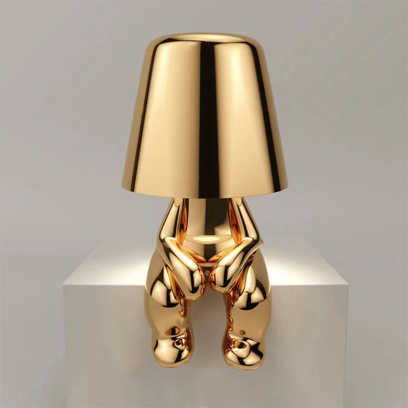 Pathlux - Gold Table Lamp With Warm Soft Light For Modern Home