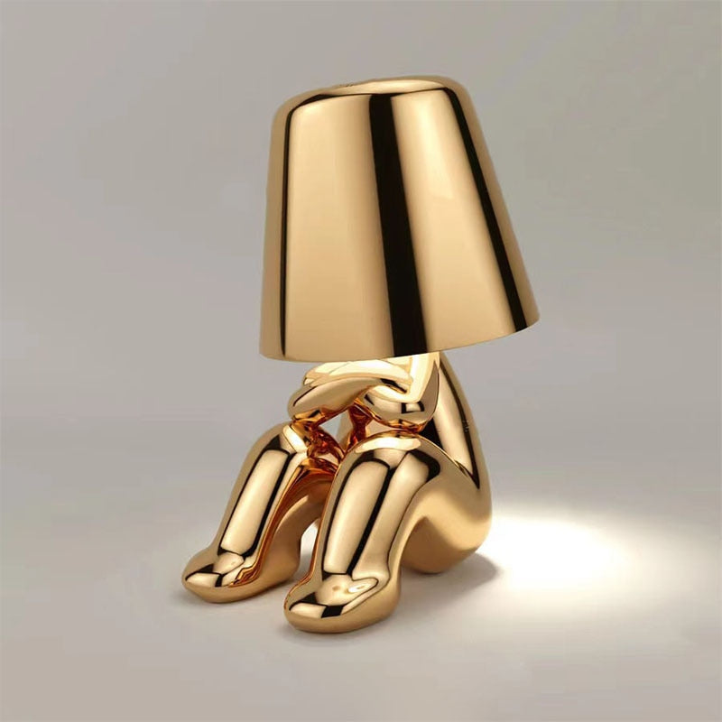 Pathlux - Gold Table Lamp With Warm Soft Light For Modern Home