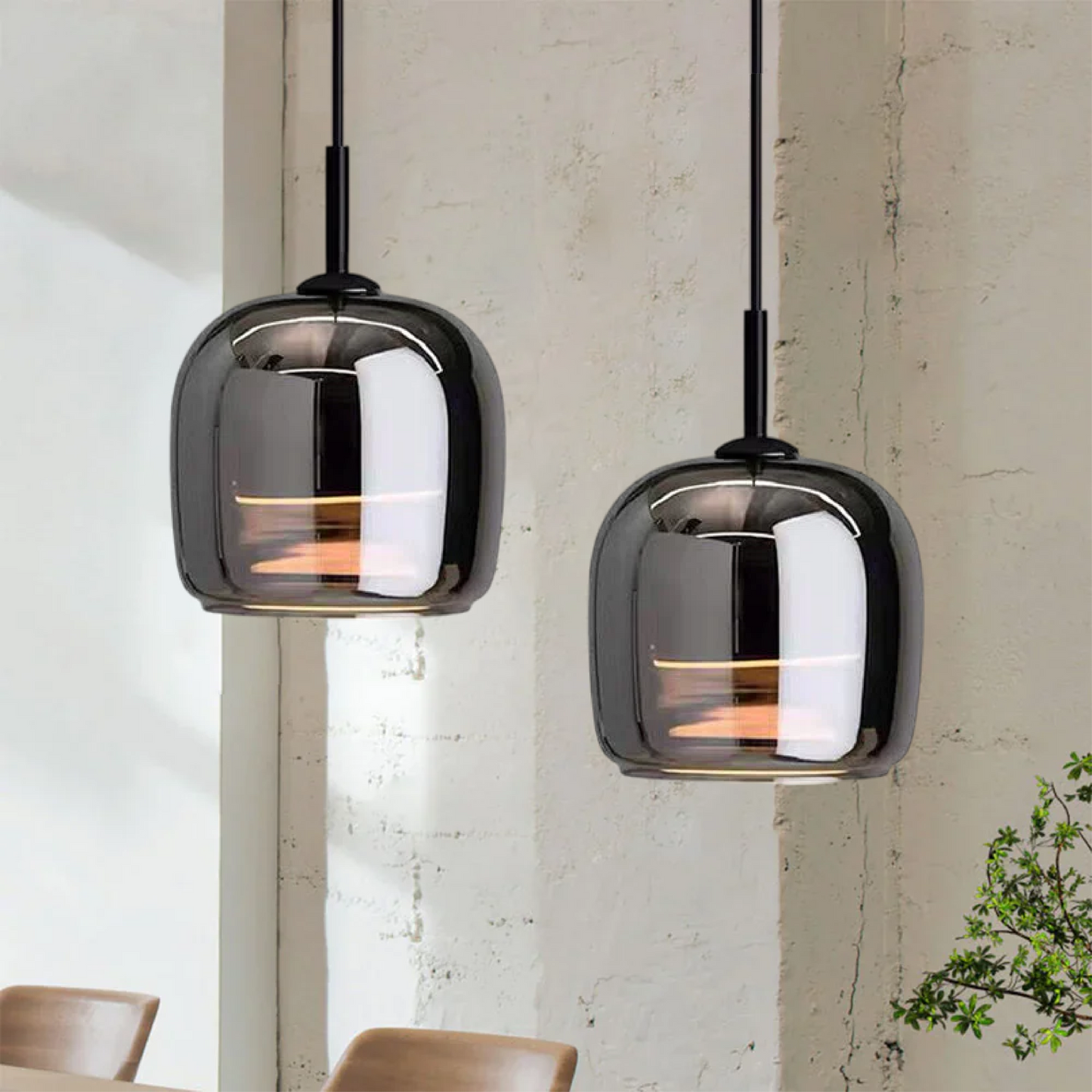 Luxlyn - Nordic Black Glass Pendant Light Modern LED Luxury Home