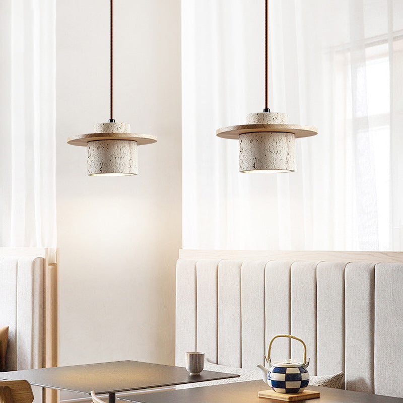 AuraGlo - Stylish Travertine Pendant Light for Modern Interiors