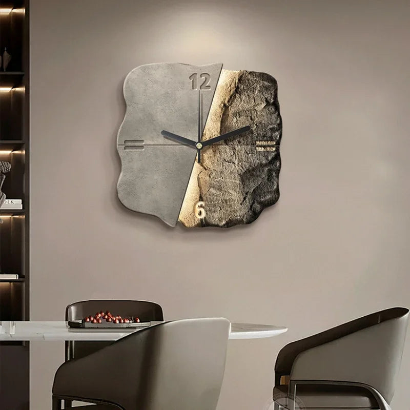 Vistora - Modern Sandstone 3D Quartz Silent Wall Clock Decor