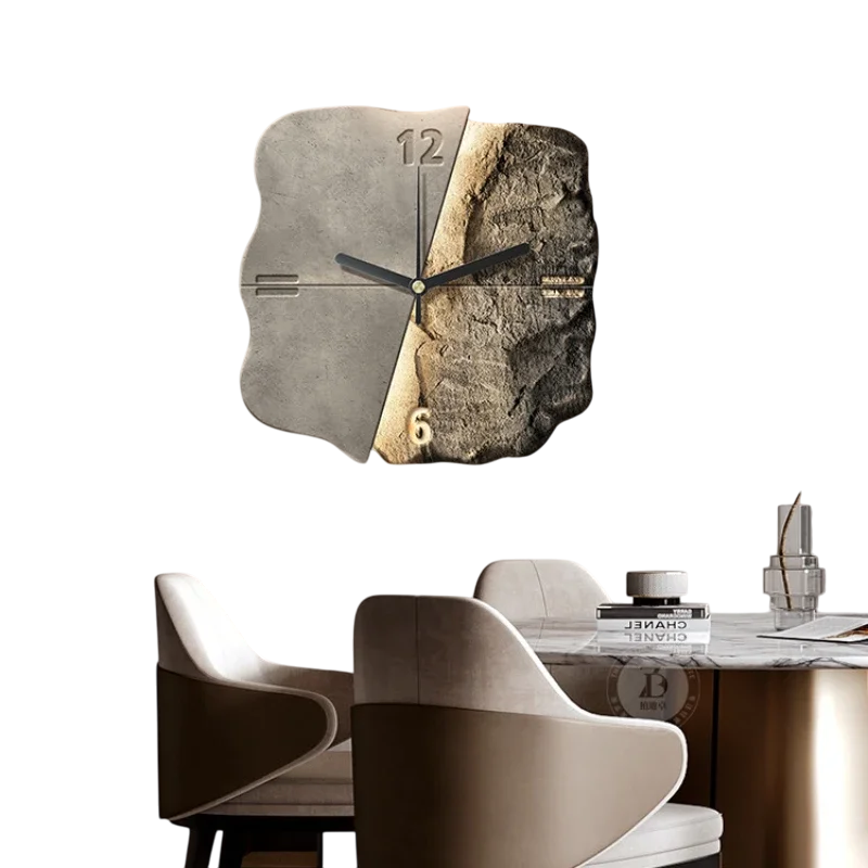 Vistora - Modern Sandstone 3D Quartz Silent Wall Clock Decor