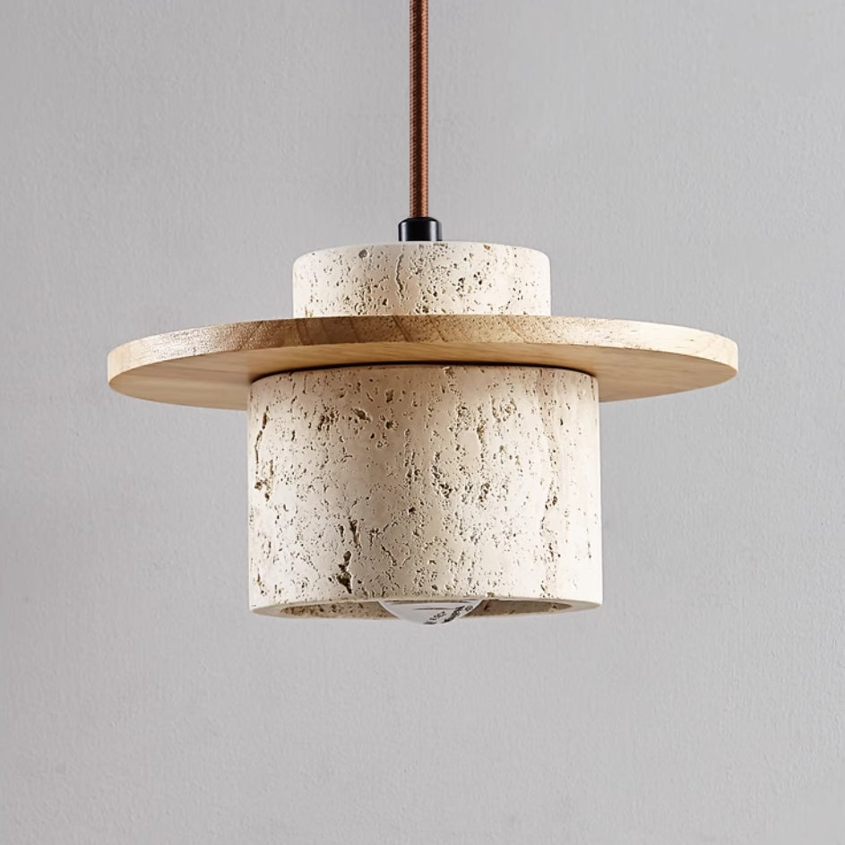 AuraGlo - Stylish Travertine Pendant Light for Modern Interiors