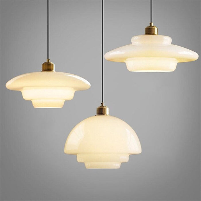 HaloGlo - Stylish White Glass Pendant Light for Modern Interiors