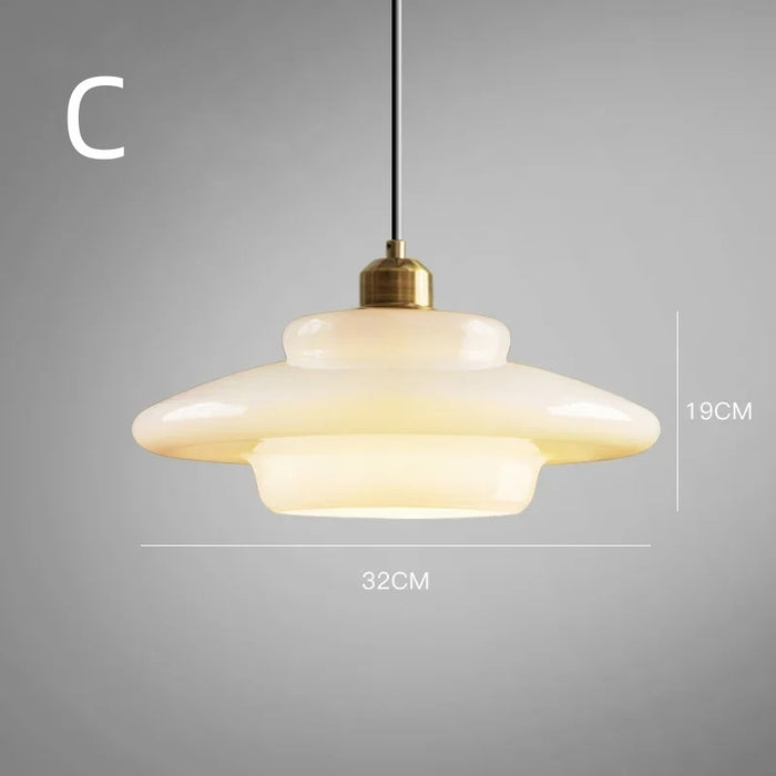 HaloGlo - Stylish White Glass Pendant Light for Modern Interiors