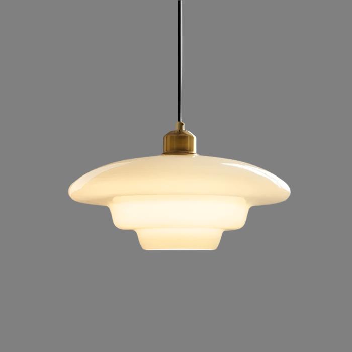 HaloGlo - Stylish White Glass Pendant Light for Modern Interiors