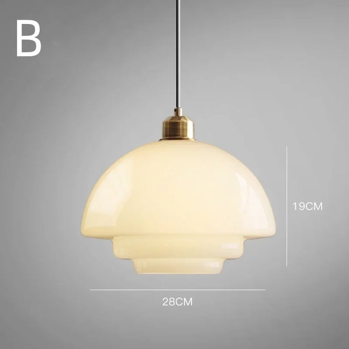HaloGlo - Stylish White Glass Pendant Light for Modern Interiors