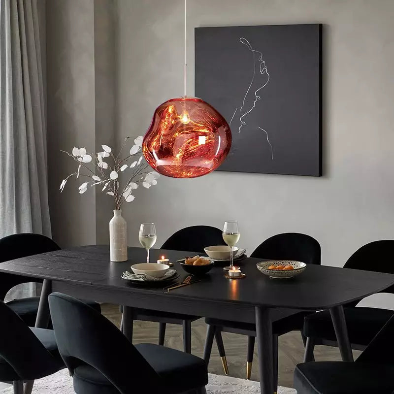 Ivyrell - Melt Pendant Lamp Modern Sculptural Ceiling Light with Iridescent Glow
