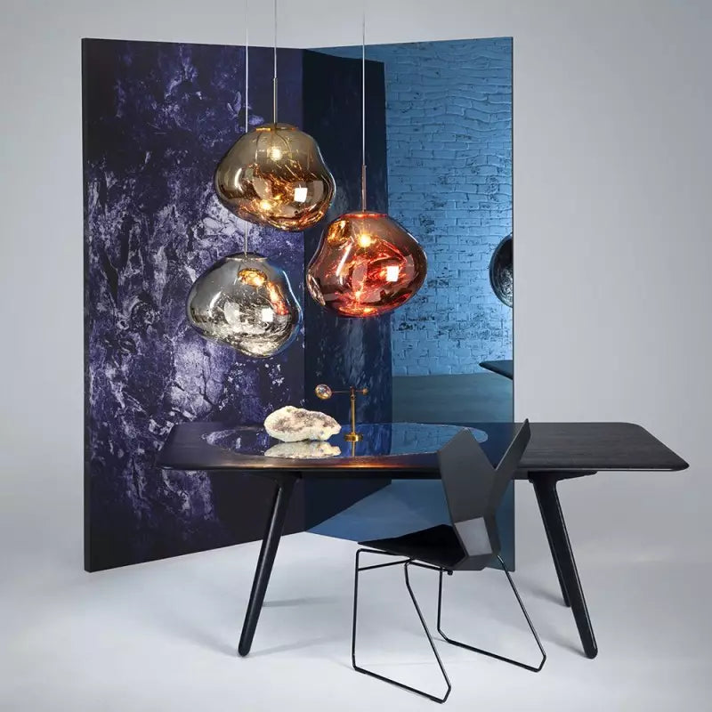 Ivyrell - Melt Pendant Lamp Modern Sculptural Ceiling Light with Iridescent Glow