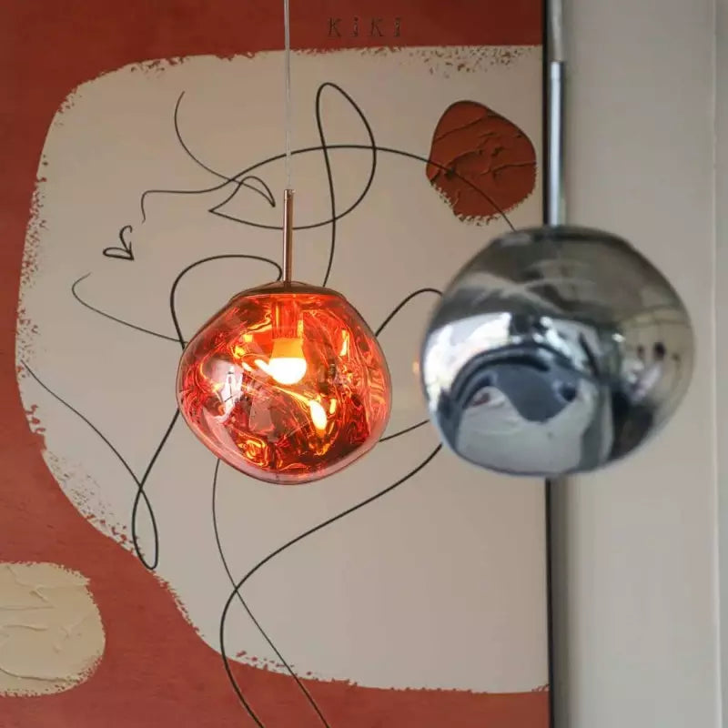 Ivyrell - Melt Pendant Lamp Modern Sculptural Ceiling Light with Iridescent Glow
