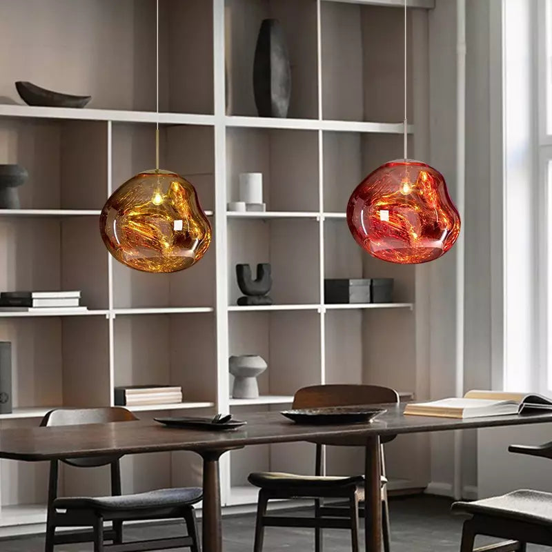 Ivyrell - Melt Pendant Lamp Modern Sculptural Ceiling Light with Iridescent Glow